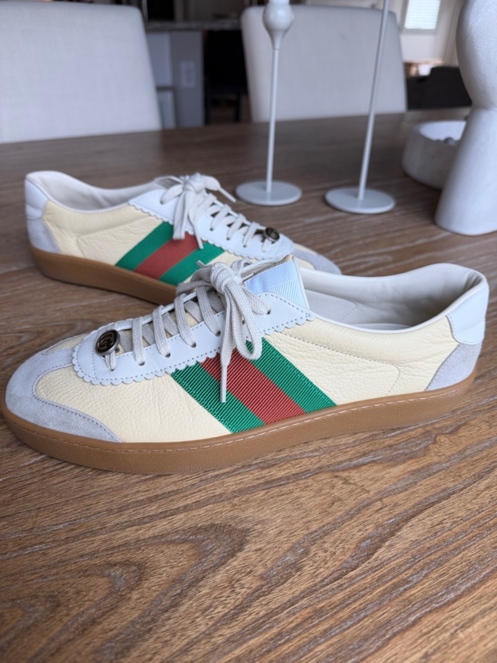 Gucci G74 Web Low ‘Oatmeal’ Sneakers - Picture 7 of 9